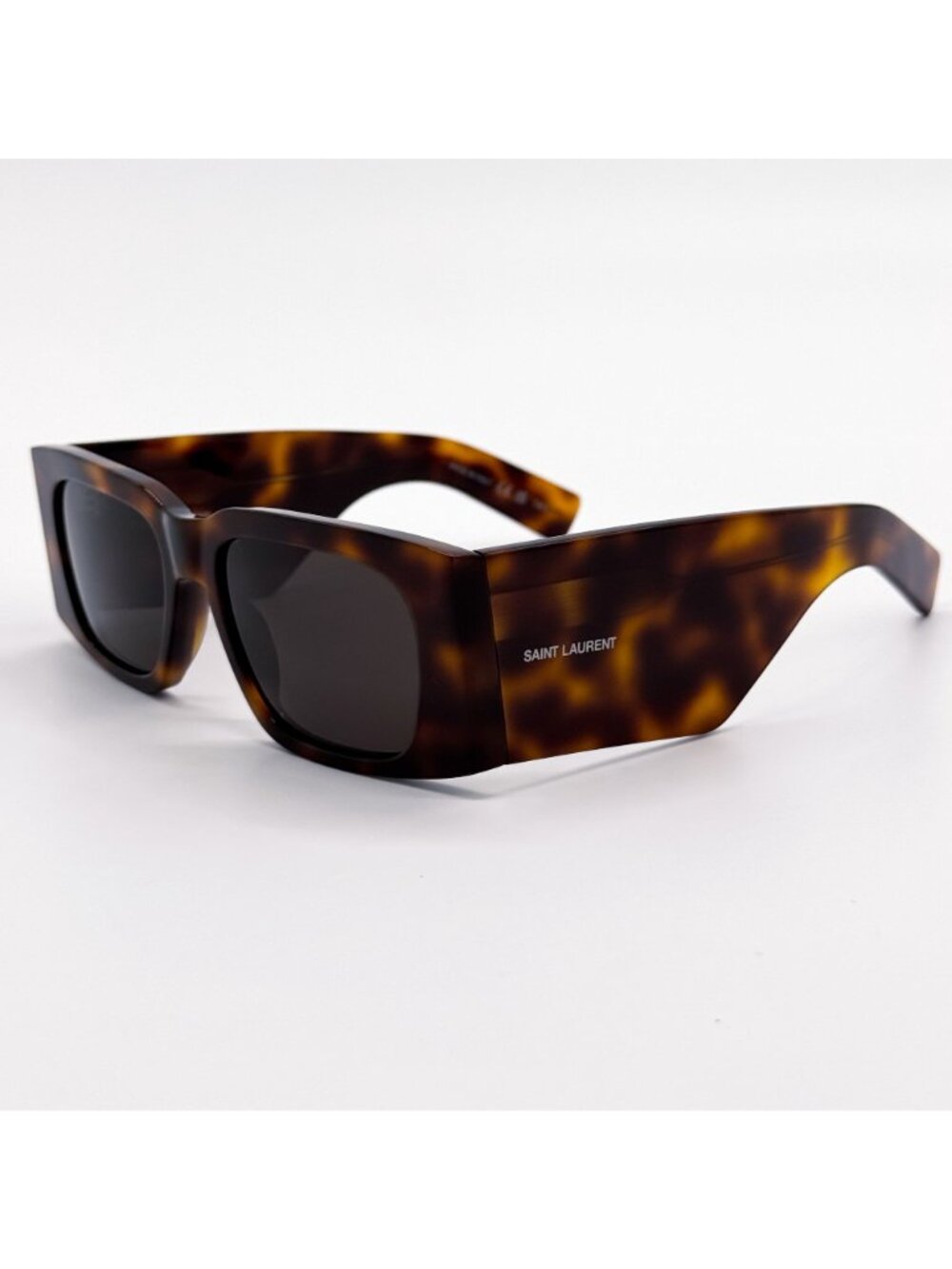 NEW SAINT LAURENT SUNGLASSES SL654 003 WOMEN SQUARE HAVANA/GRAY EYEWEAR - Picture 11 of 14